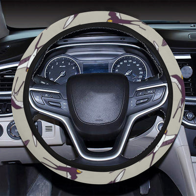 Swallow Bird Pattern Print Design 03 Steering Wheel Cover with Elastic Edge