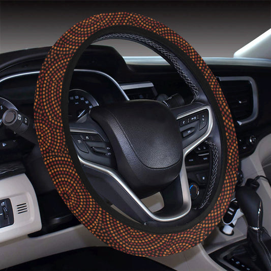 Aboriginal Pattern Print Design 02 Steering Wheel Cover with Elastic Edge
