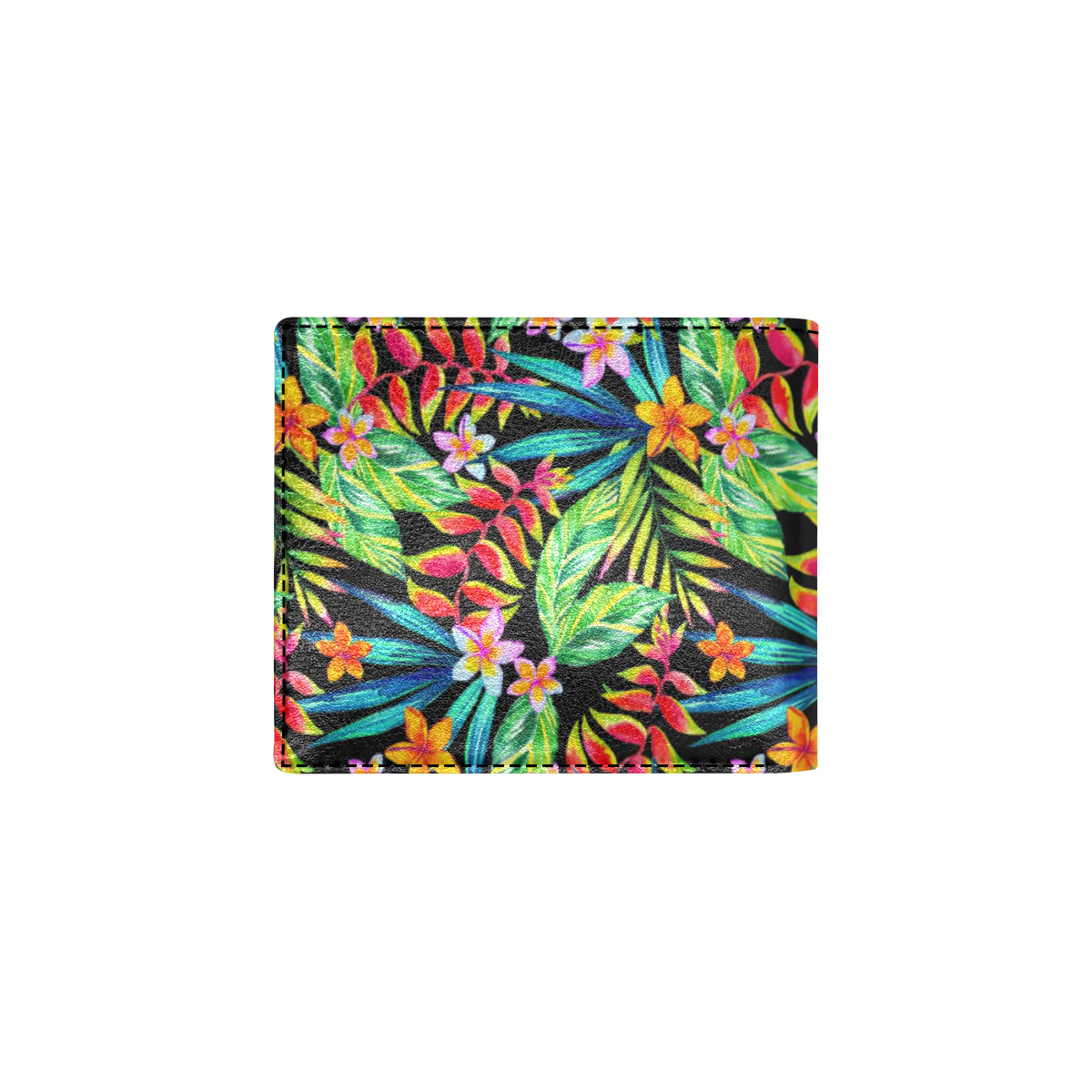 Heliconia Pattern Print Design HL09 Men's ID Card Wallet