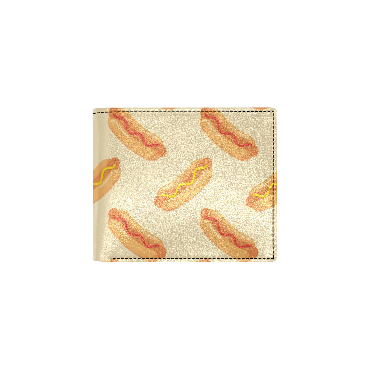 Hot Dog Pattern Print Design 05 Men's ID Card Wallet