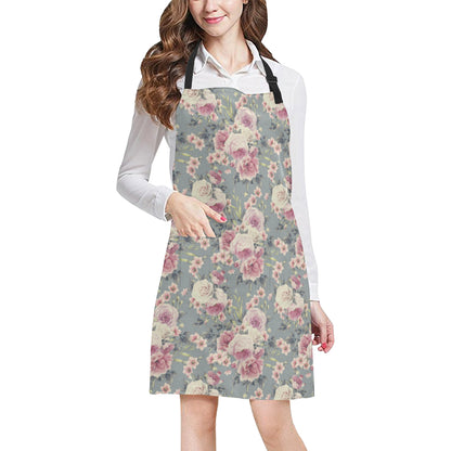 Peony Pattern Print Design PE05 Apron with Pocket