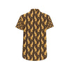 Cheetah Pattern Print Design 03 Men's Short Sleeve Button Up Shirt