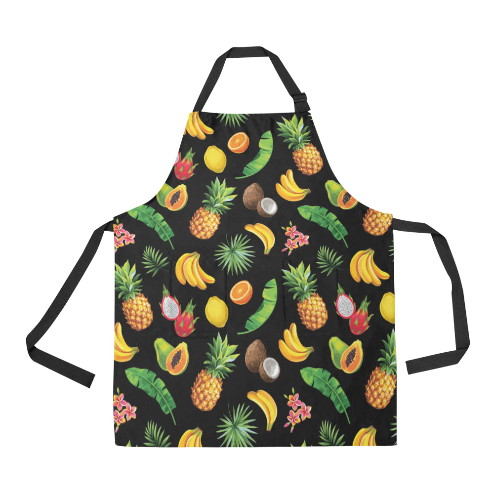 Tropical Fruits Pattern Print Design TF03 Apron with Pocket