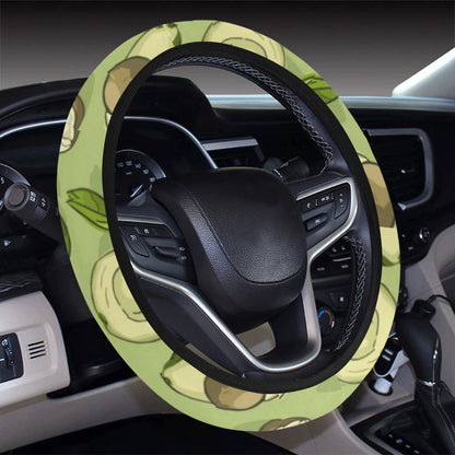 Avocado Pattern Print Design AC03 Steering Wheel Cover with Elastic Edge