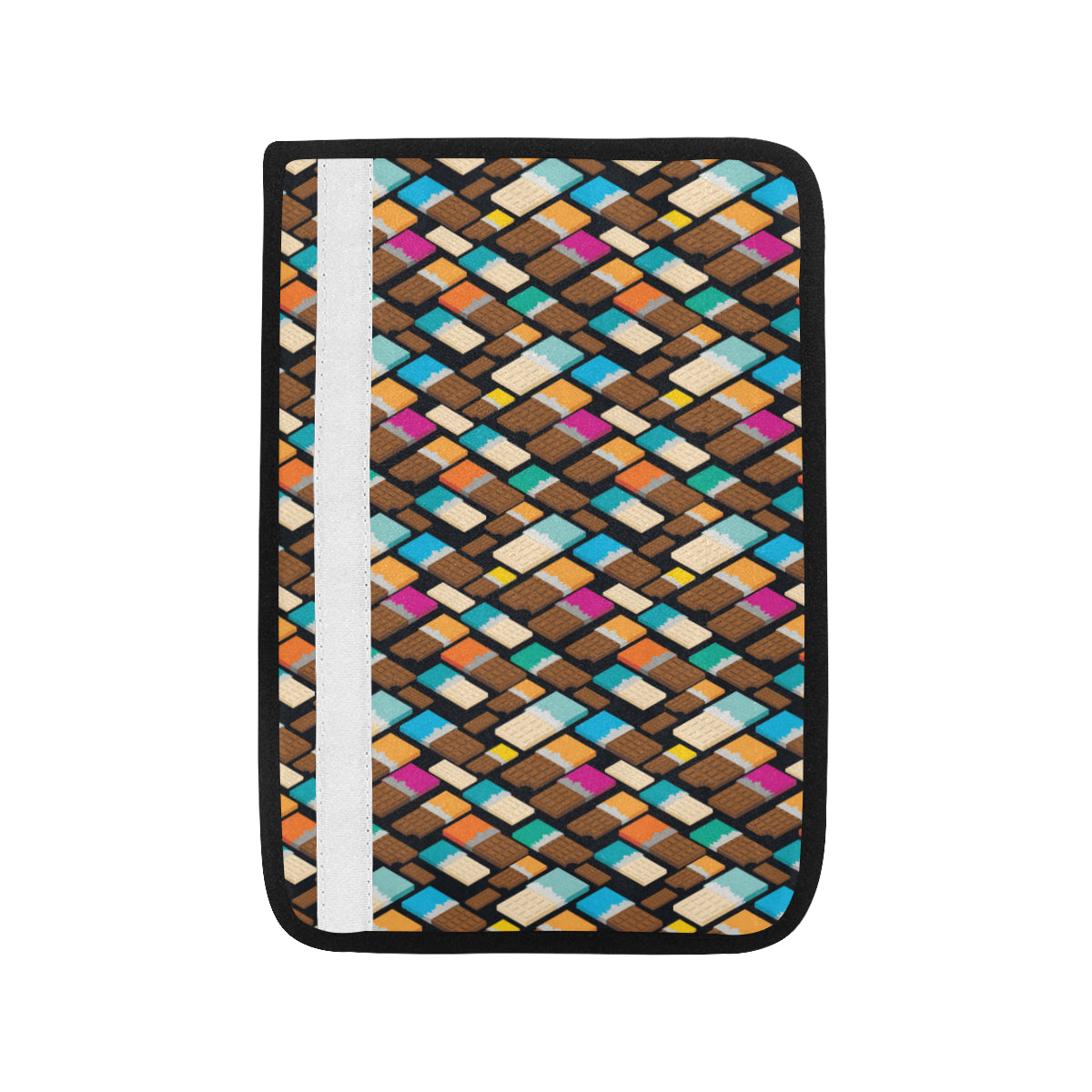 Chocolate Pattern Print Design 02 Car Seat Belt Cover