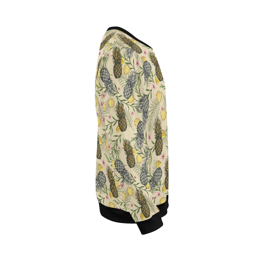Pineapple Pattern Print Design PP012 Men Long Sleeve Sweatshirt