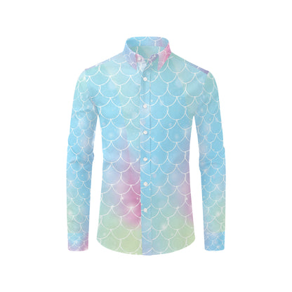 Rainbow Pattern Print Design A06 Men's Long Sleeve Shirt