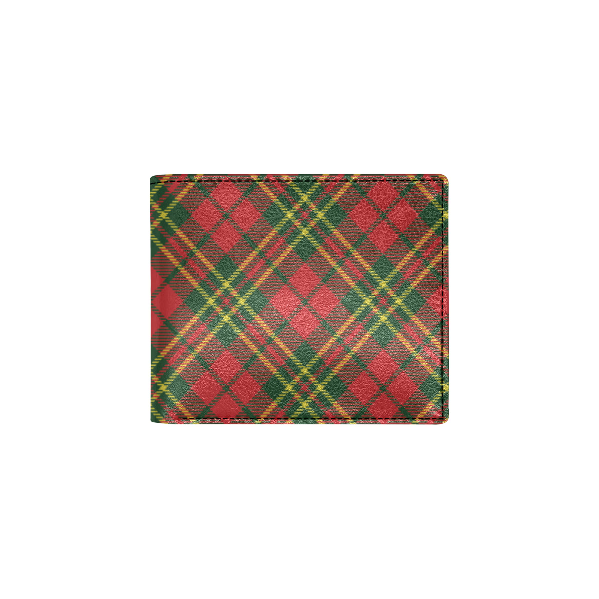 Plaid Holiday Pattern Print Design A01 Men's ID Card Wallet
