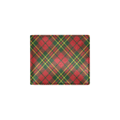 Plaid Holiday Pattern Print Design A01 Men's ID Card Wallet