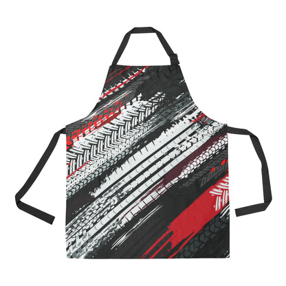 Racing Pattern Print Design A03 Apron with Pocket