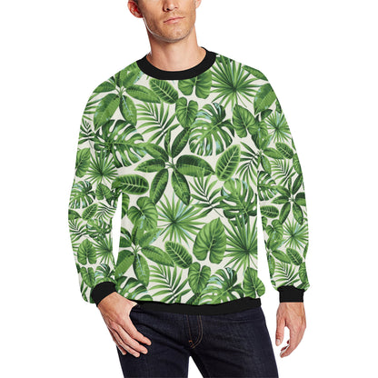 Tropical Flower Pattern Print Design TF013 Men Long Sleeve Sweatshirt