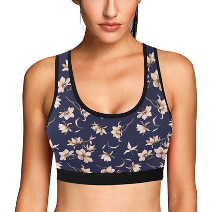 Beautiful Floral Pattern Sports Bra