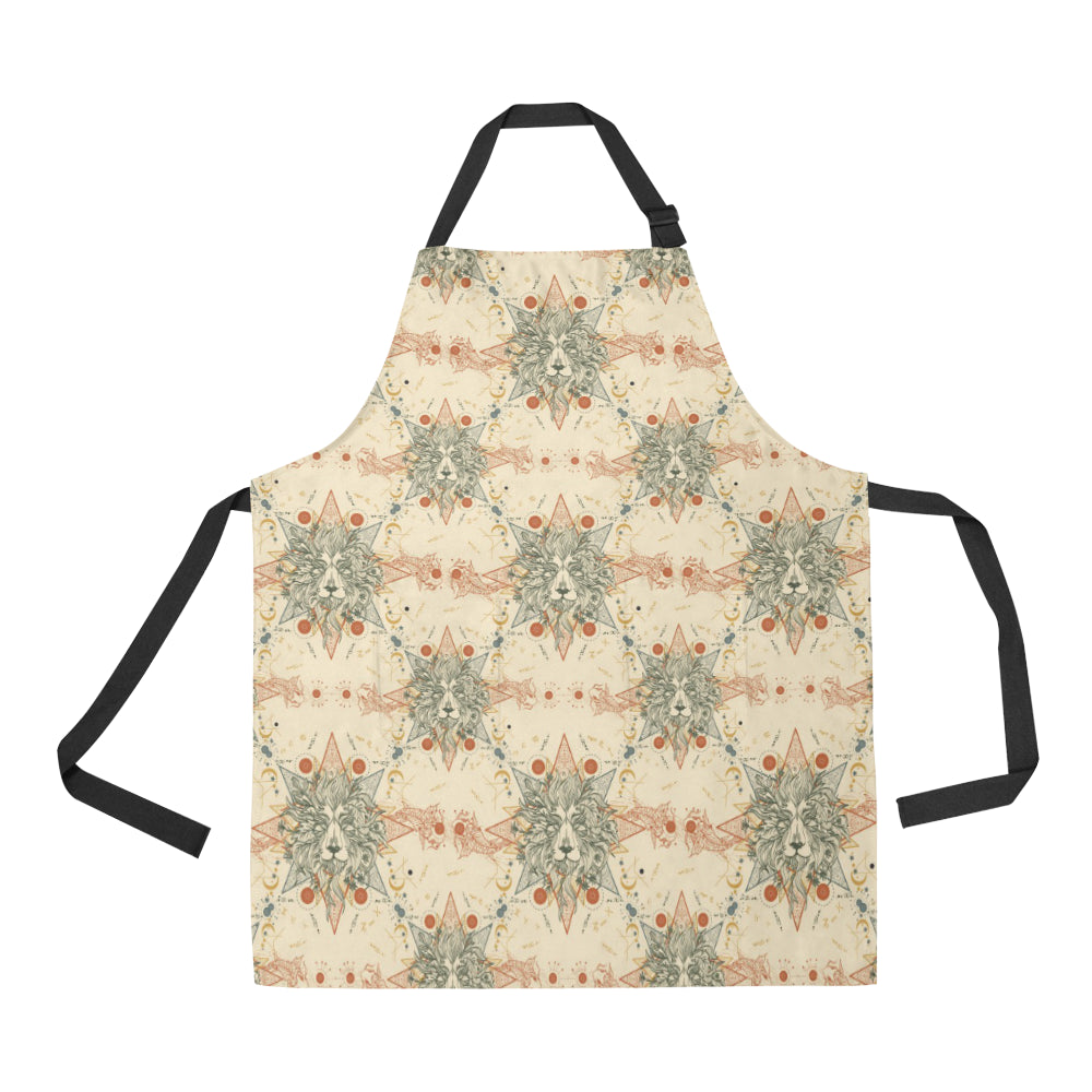 Leo Pattern Print Design 02 Apron with Pocket