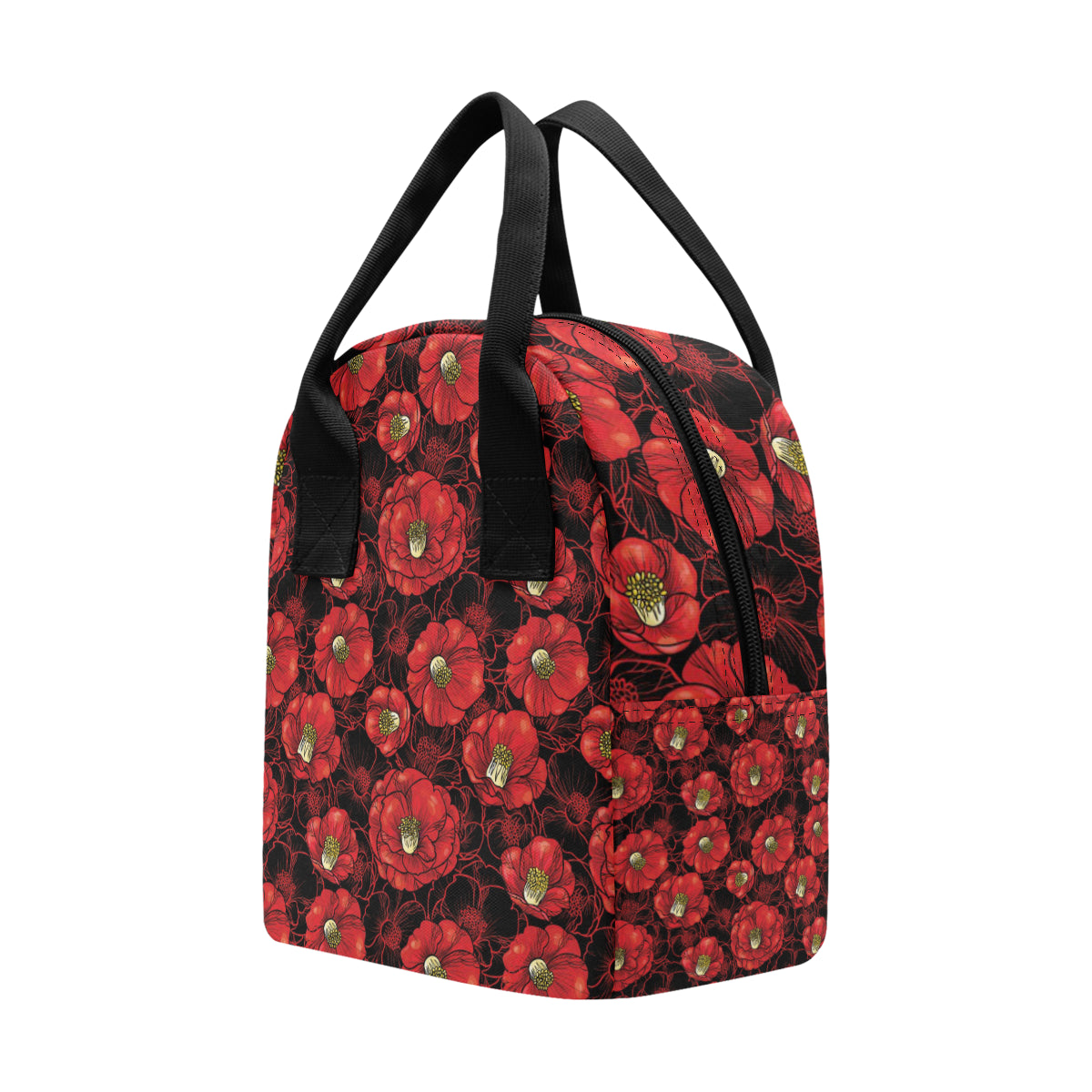 Camellia Pattern Print Design CM06 Insulated Lunch Bag