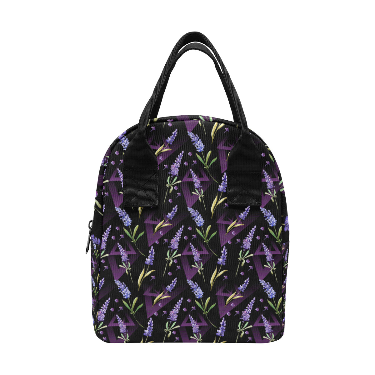 Lavender Pattern Print Design LV07 Insulated Lunch Bag