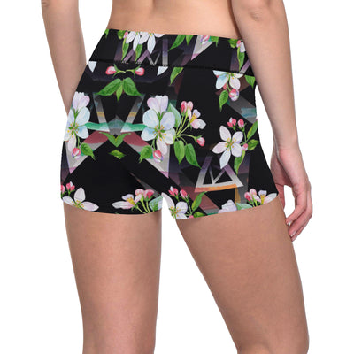 Apple blossom Pattern Print Design AB07 Yoga Shorts