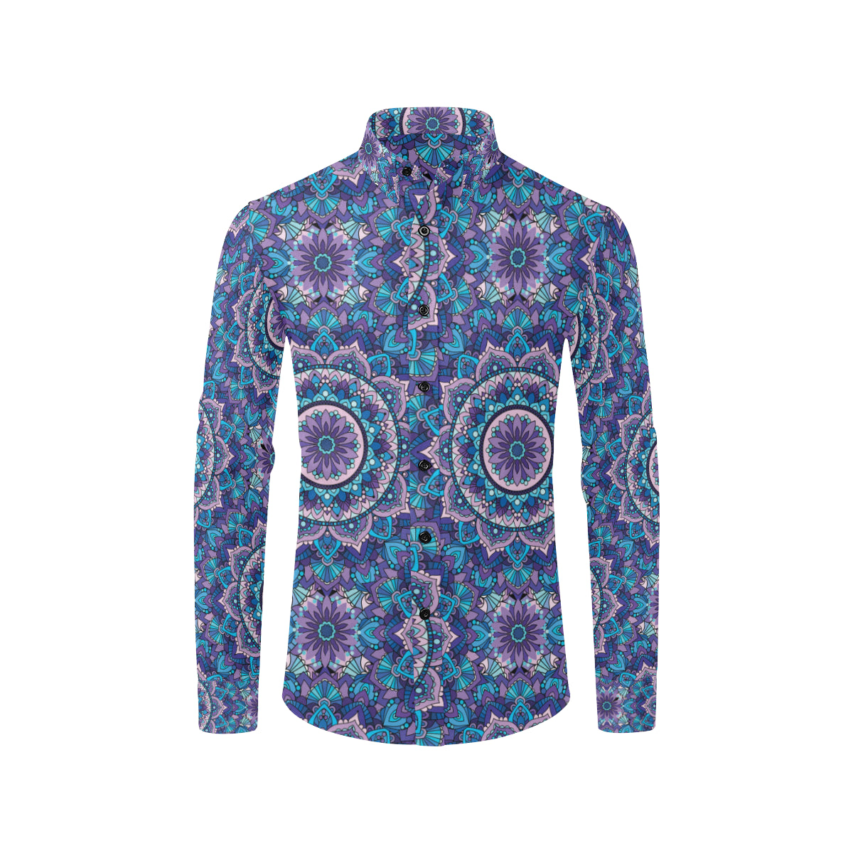 Mandala Pattern Print Design 04 Men's Long Sleeve Shirt