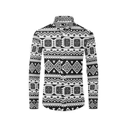 Aztec Pattern Print Design 08 Men's Long Sleeve Shirt