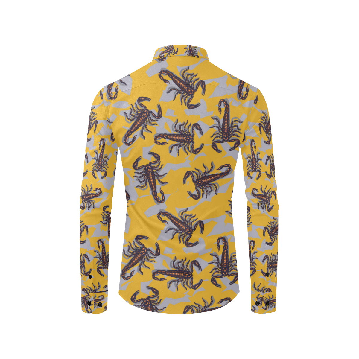 Scorpion Pattern Print Design 01 Men's Long Sleeve Shirt
