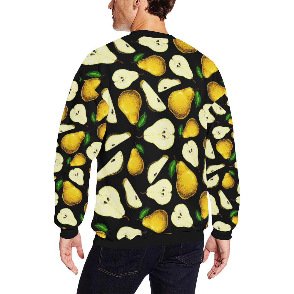 Pear Pattern Print Design PE01 Men Long Sleeve Sweatshirt