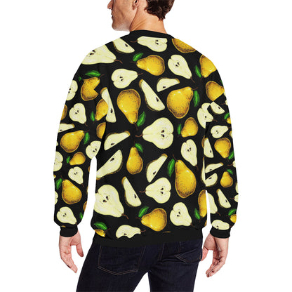 Pear Pattern Print Design PE01 Men Long Sleeve Sweatshirt