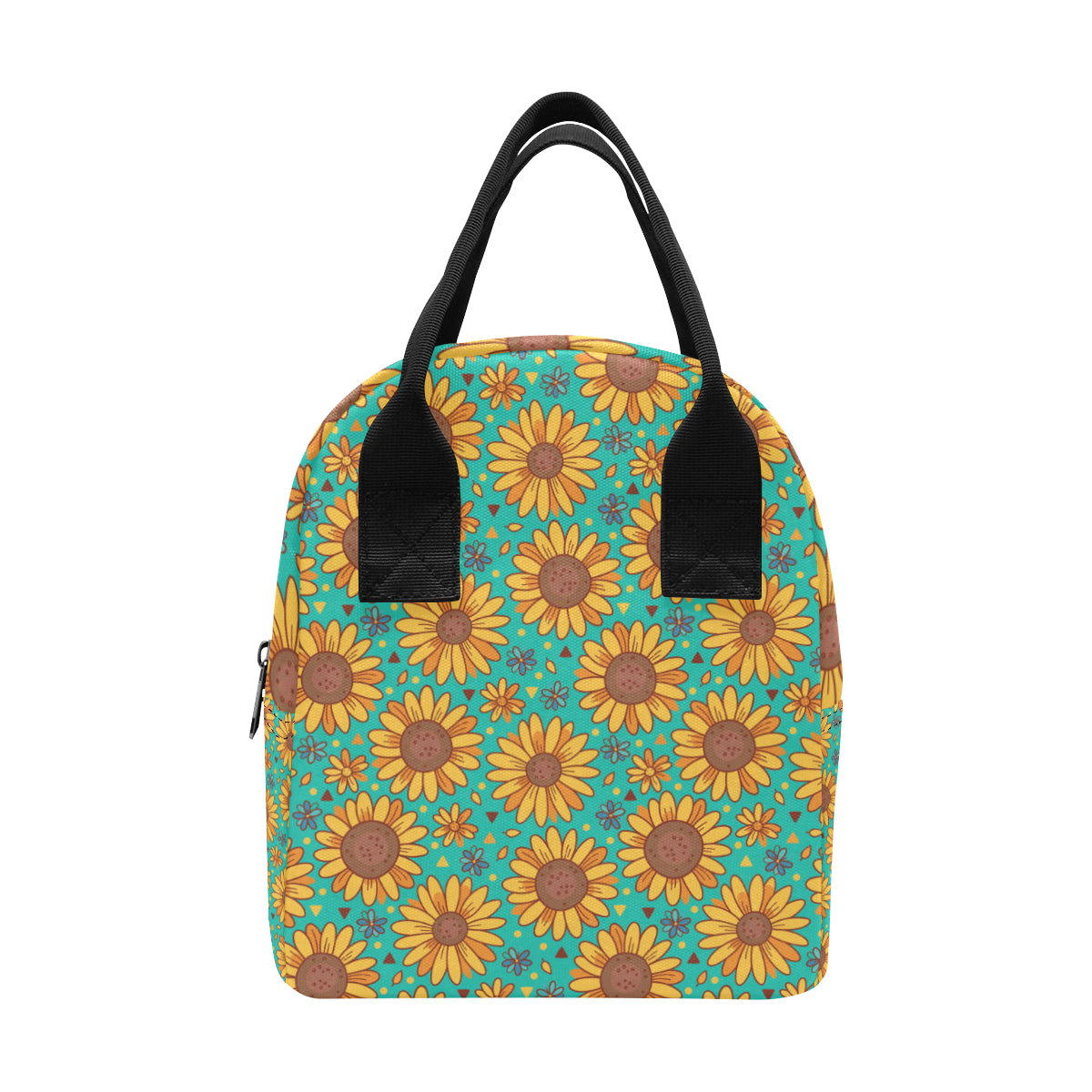 Sunflower Pattern Print Design SF013 Insulated Lunch Bag