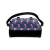 SeaHorse Pink Pattern Print Design 02 Shoulder Handbag