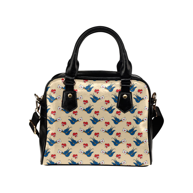 Swallow Bird Pattern Print Design 05 Shoulder Handbag