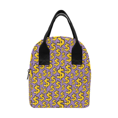Dollar Pattern Print Design DO01 Insulated Lunch Bag