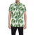 Green Pattern Tropical Palm Leaves Men's Short Sleeve Button Up Shirt