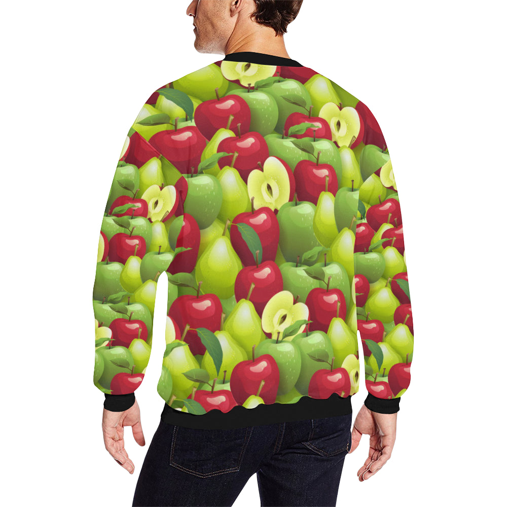 Apple Pattern Print Design AP03 Men Long Sleeve Sweatshirt