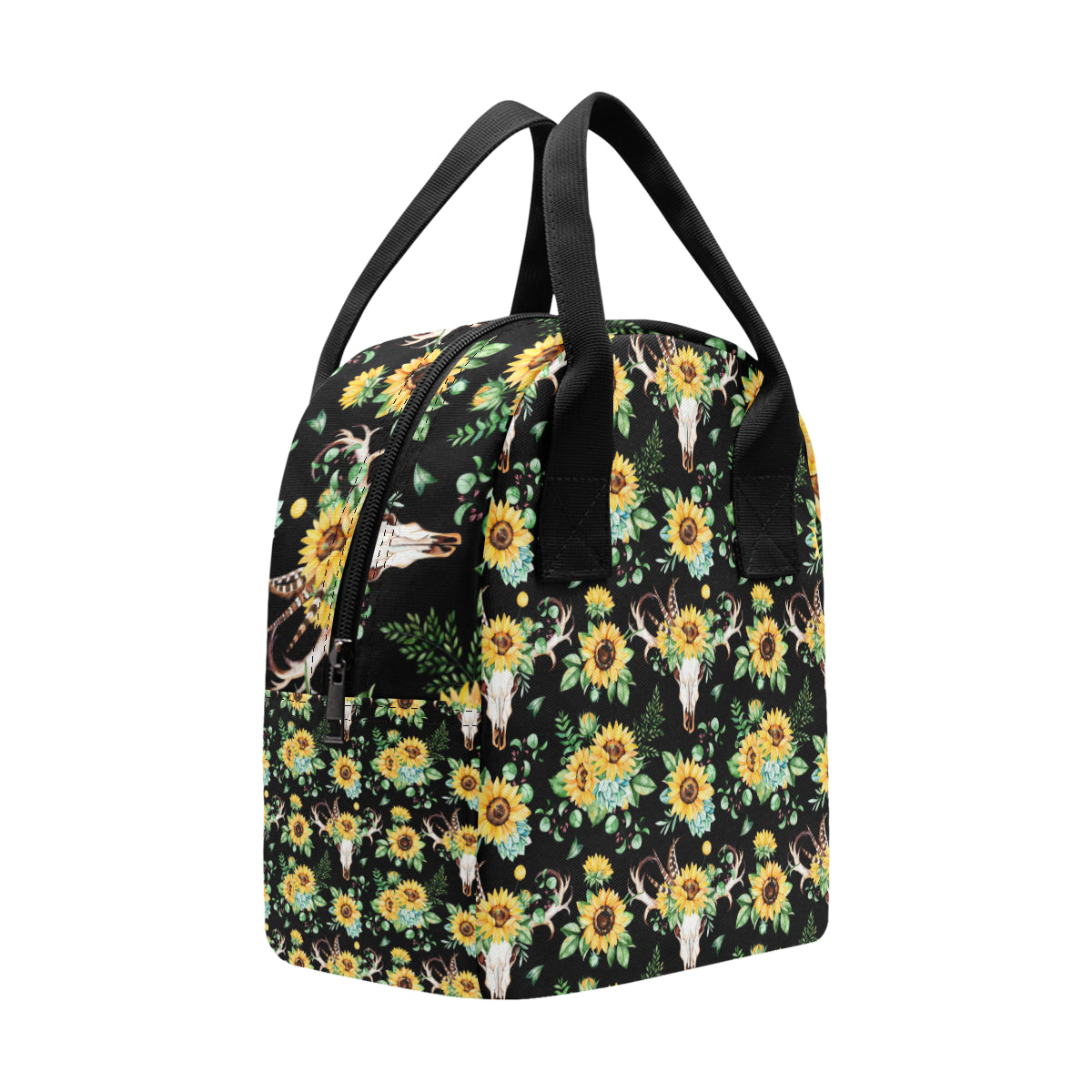 Sunflower Pattern Print Design SF08 Insulated Lunch Bag