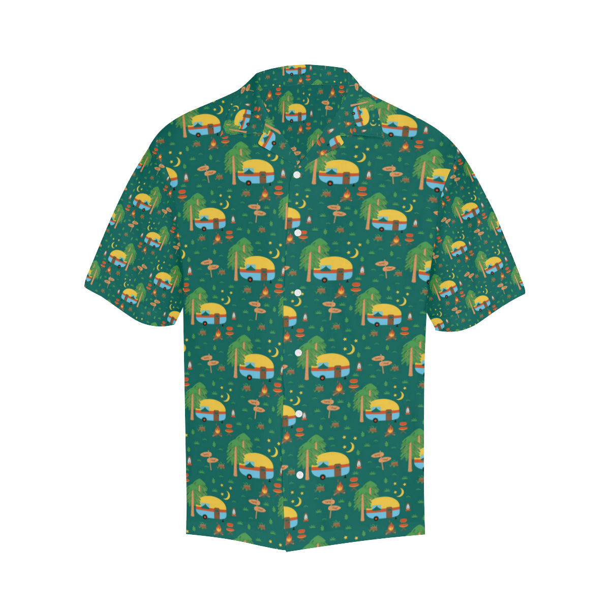 Camping Camper Pattern Print Design 06 Men's Hawaiian Shirt