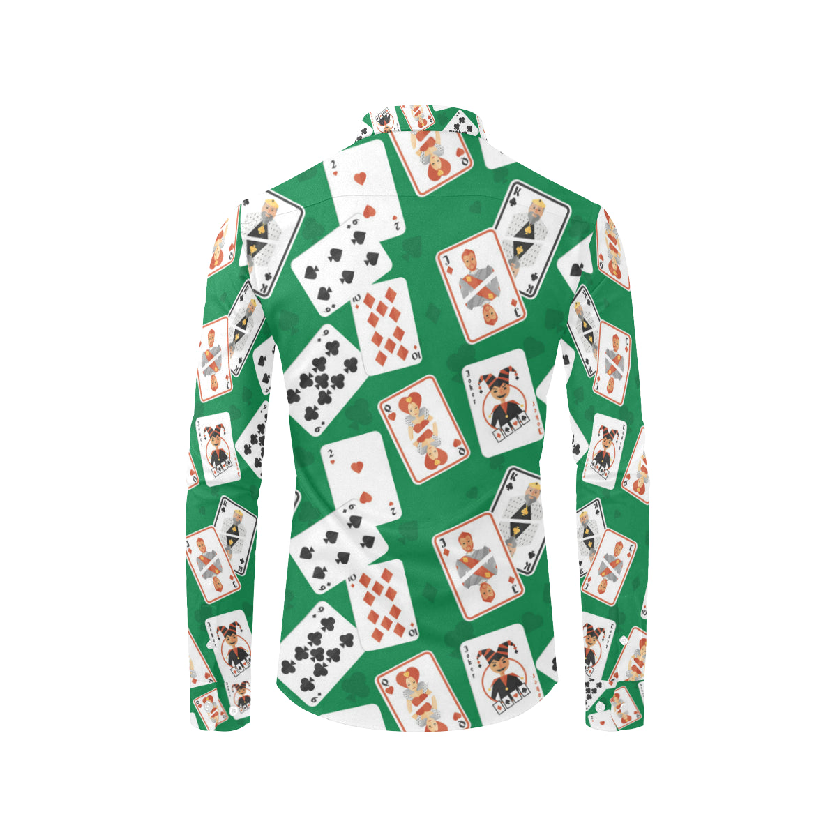 Poker Cards Pattern Print Design A03 Men's Long Sleeve Shirt