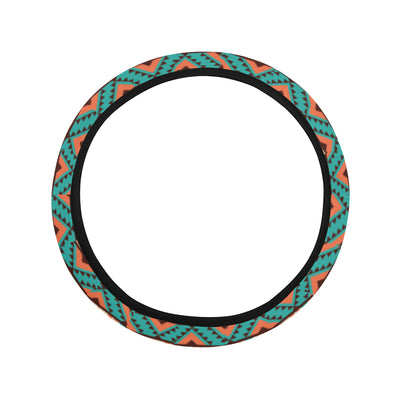 Navajo Western Style Print Pattern Steering Wheel Cover with Elastic Edge