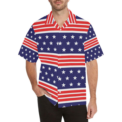 Patriotic Pattern Print Design A04 Men's Hawaiian Shirt