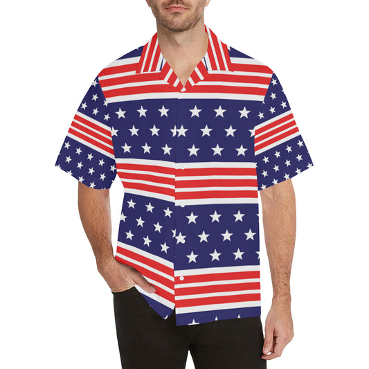 Patriotic Pattern Print Design A04 Men's Hawaiian Shirt