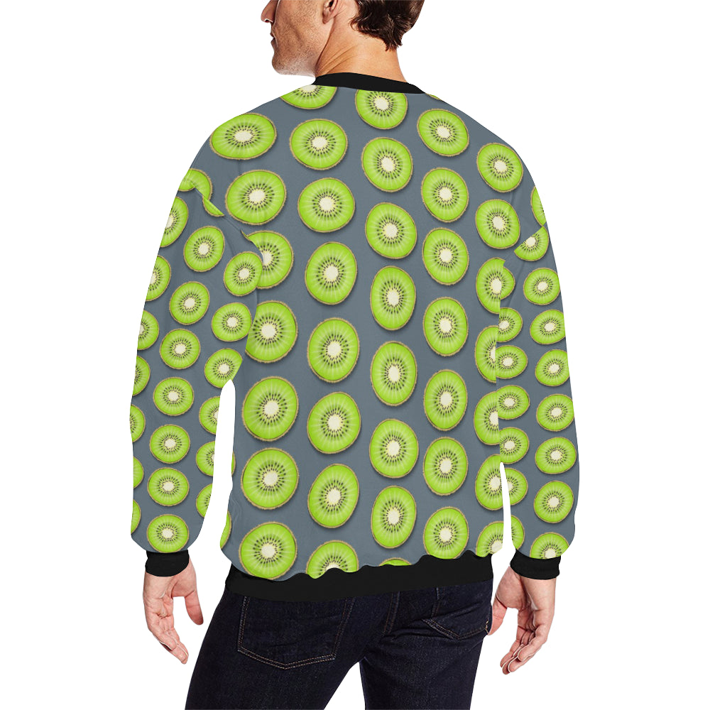 Kiwi Pattern Print Design KW06 Men Long Sleeve Sweatshirt