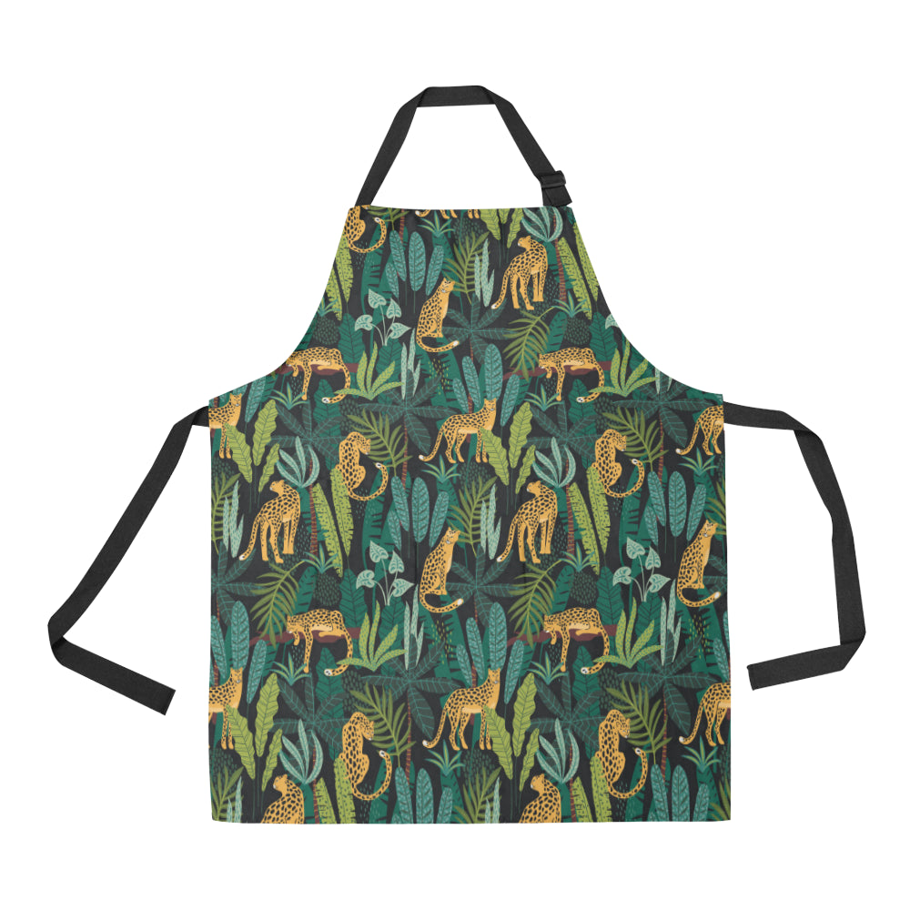 Jaguar Jungle Pattern Print Design 03 Apron with Pocket