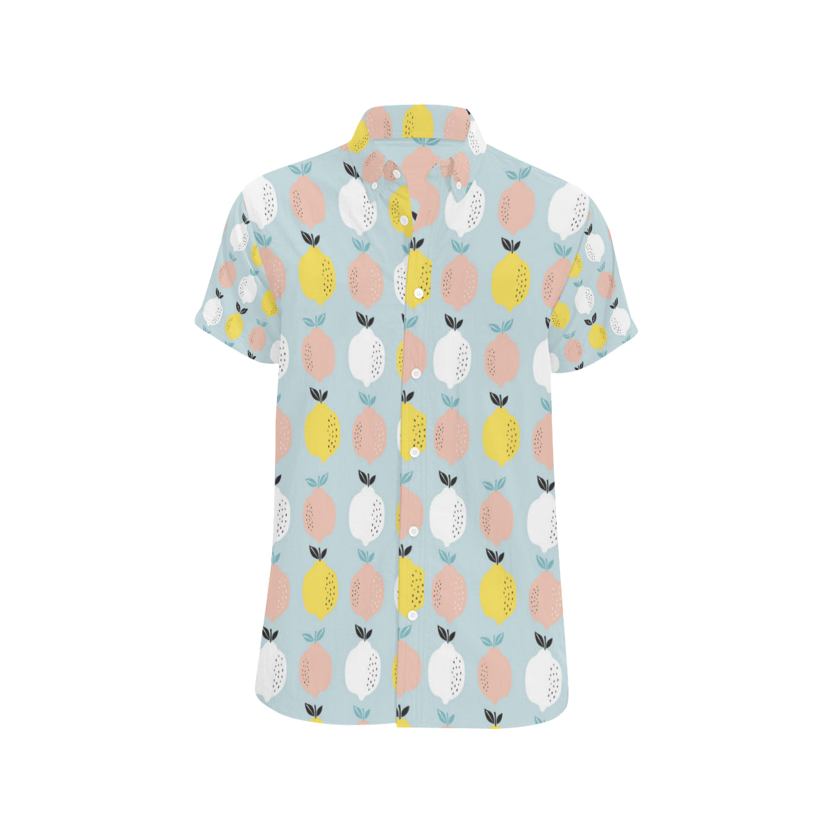 Citrus  Pattern Print Design 03 Men's Short Sleeve Button Up Shirt