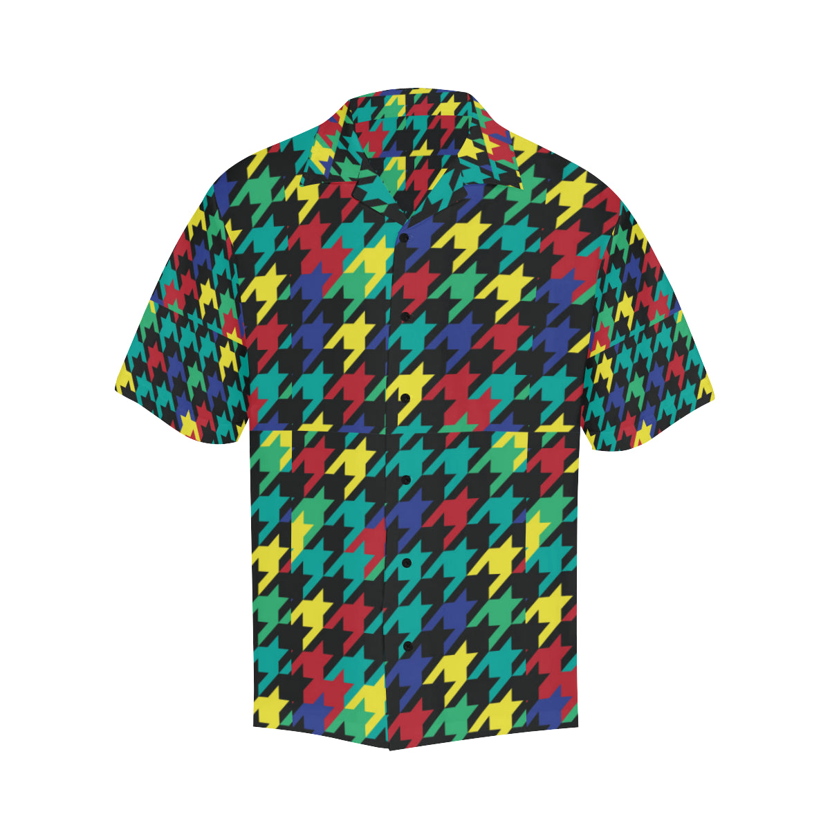 Houndstooth Colorful Pattern Print Design 02 Men's Hawaiian Shirt