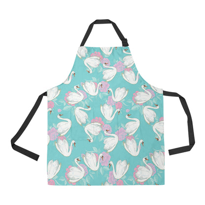 Swan Pattern Print Design 03 Apron with Pocket