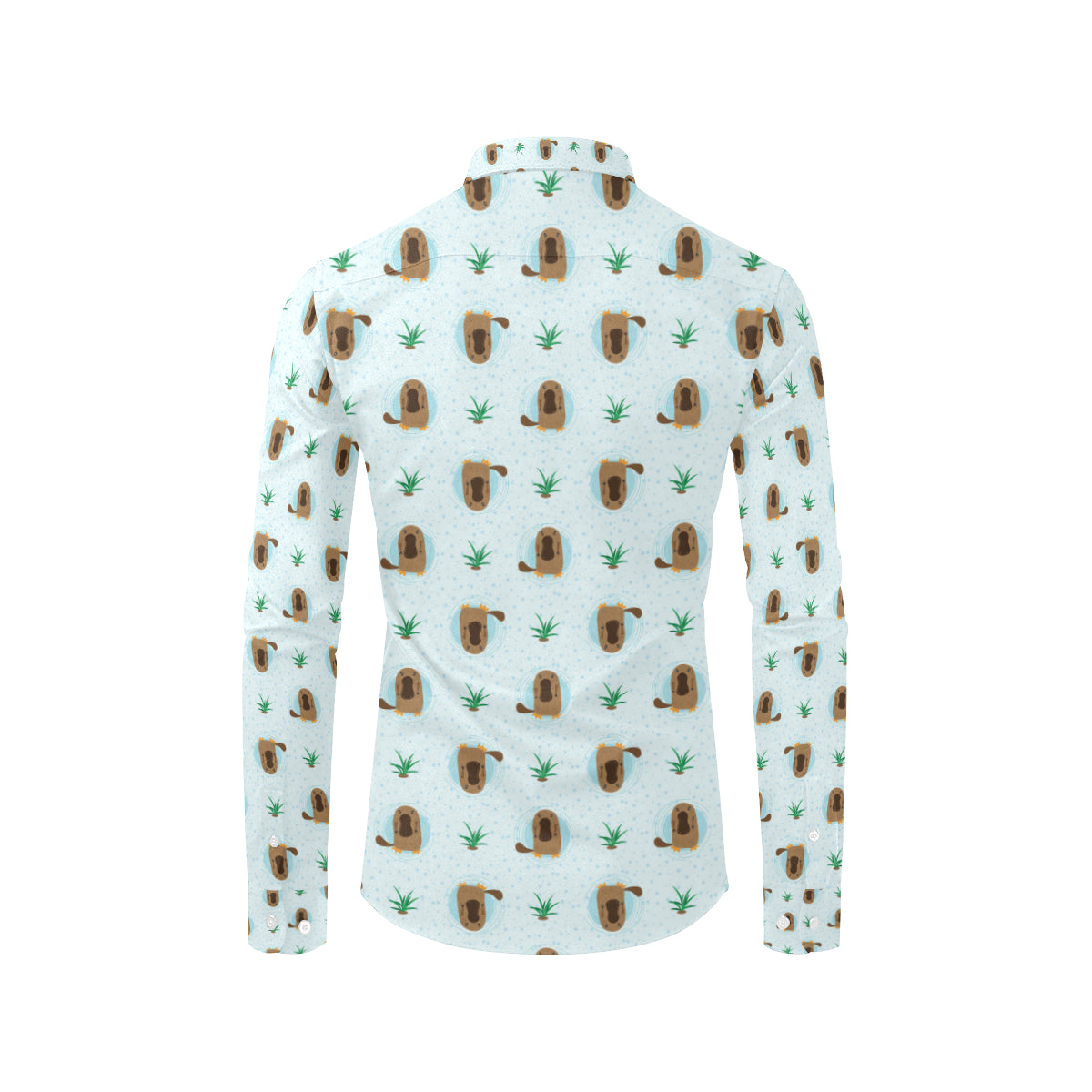 Platypus Pattern Print Design A04 Men's Long Sleeve Shirt