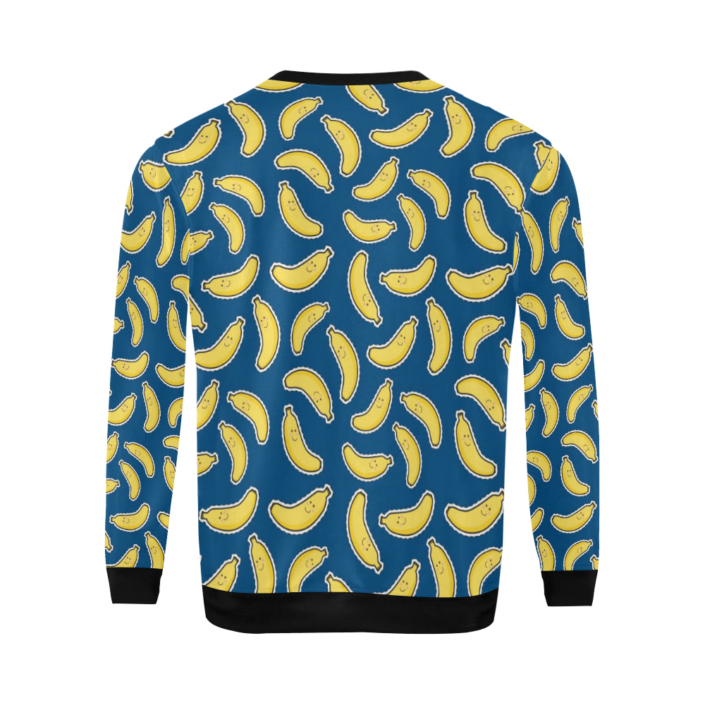 Banana Pattern Print Design BA03 Men Long Sleeve Sweatshirt