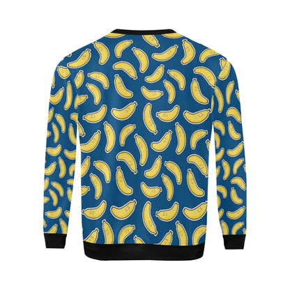 Banana Pattern Print Design BA03 Men Long Sleeve Sweatshirt