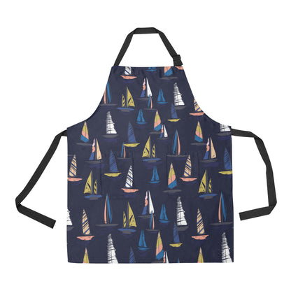 Sailing Ships Pattern Print Design A03 Apron with Pocket