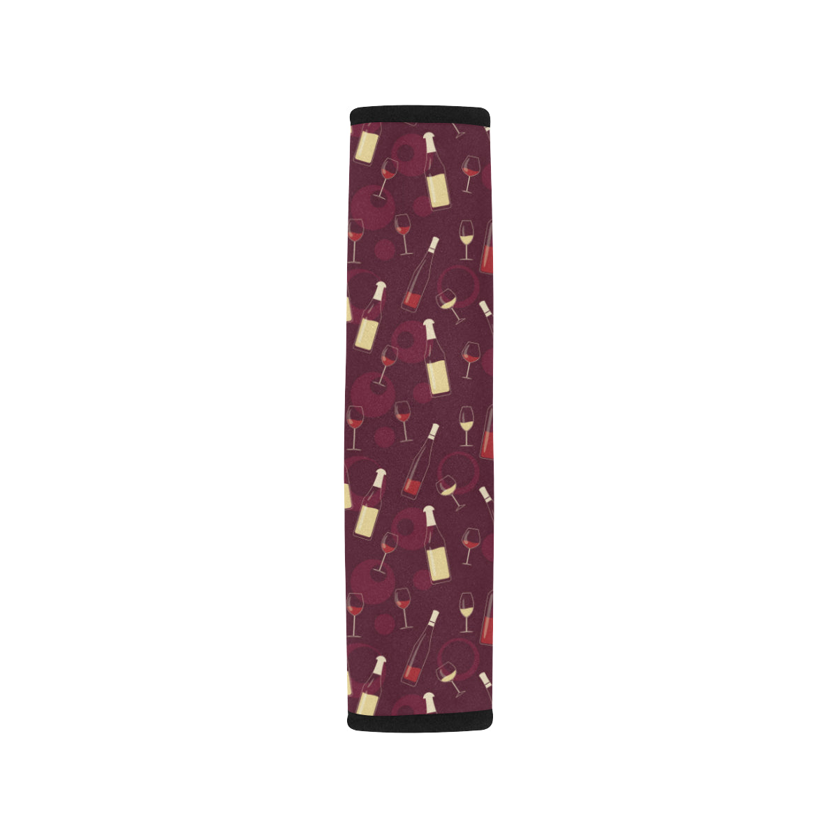 Wine Themed Pattern Print Car Seat Belt Cover