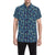 Peacock Feather Blue Design Print Men's Short Sleeve Button Up Shirt