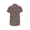 Bohemian Pattern Print Design 08 Men's Short Sleeve Button Up Shirt