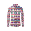 Indian Navajo Neon Themed Design Print Men's Long Sleeve Shirt